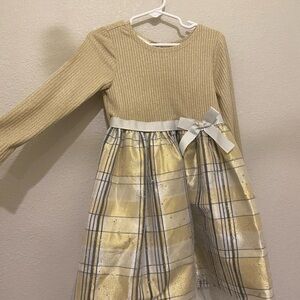 Bonnie Jean Kids Gold Metallic Dress